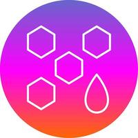 Honey Line Gradient Circle Icon vector