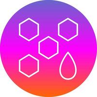 Honey Line Gradient Circle Icon vector