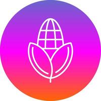 Corn Line Gradient Circle Icon vector