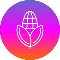 Corn Line Gradient Circle Icon vector