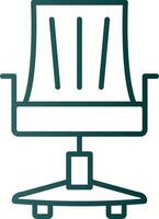 Office Chair Line Gradient Icon vector