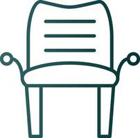 Armchair Line Gradient Icon vector