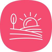 Farm Line Curve Icon Design vector