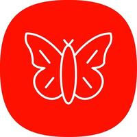 Butterfly Line Curve Icon Design vector