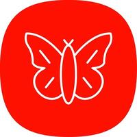 Butterfly Line Curve Icon Design vector