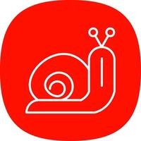 Snail Line Curve Icon Design vector