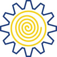 Spiral Line Two Colour Icon Design vector