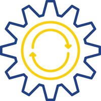 Repeat Line Two Colour Icon Design vector