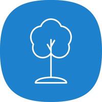 Tree Line Curve Icon Design vector