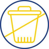 Zero Waste Line Two Colour Icon Design vector