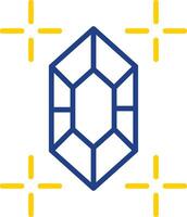 Gem Line Two Colour Icon Design vector