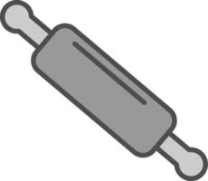 Rolling Pin Line Filled Greyscale Icon Design vector