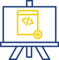 Demo Line Two Colour Icon Design vector