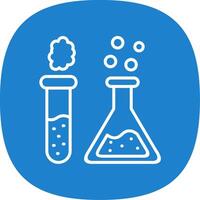 Test Tubes Line Curve Icon Design vector