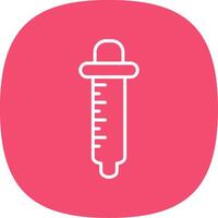 Pipette Line Curve Icon Design vector