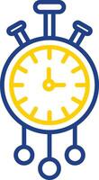 Clock Line Two Colour Icon Design vector