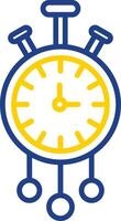 Clock Line Two Colour Icon Design vector