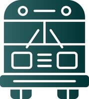 icono de gradiente de glifo de autobús escolar vector