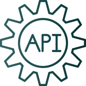 Api Line Gradient Icon vector