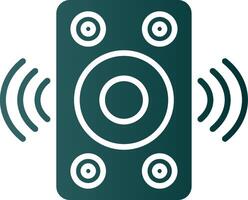 icono de gradiente de glifo de altavoz vector