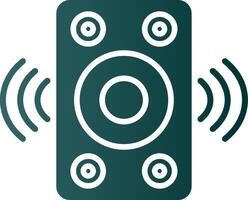 icono de gradiente de glifo de altavoz vector