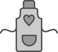 Apron Line Filled Greyscale Icon Design vector