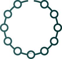 Bracelet Line Gradient Icon vector