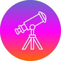 Telescope Line Gradient Circle Icon vector