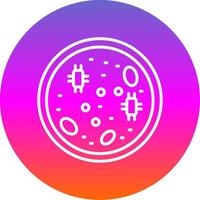 Petri Dish Line Gradient Circle Icon vector