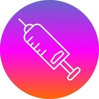 Injection Line Gradient Circle Icon vector