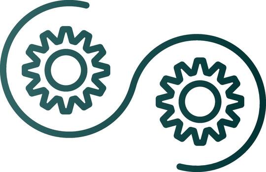 Devops Line Gradient Icon vector