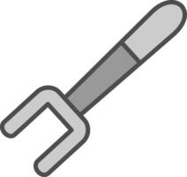 Fork Line Filled Greyscale Icon Design vector