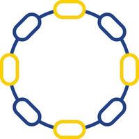 Chain Line Two Colour Icon Design vector