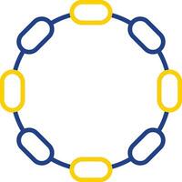 Chain Line Two Colour Icon Design vector