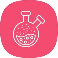 Flask Line Curve Icon Design vector