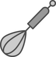 Whisk Line Filled Greyscale Icon Design vector