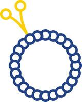 Beads Line Two Colour Icon Design vector