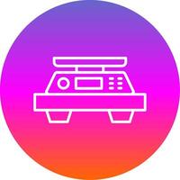 Scales Line Gradient Circle Icon vector