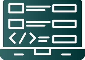 Coding Glyph Gradient Icon vector
