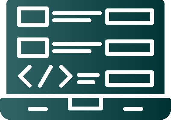 Coding Glyph Gradient Icon