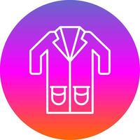 Lab Coat Line Gradient Circle Icon vector