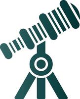 Telescope Glyph Gradient Icon vector