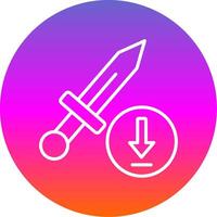 Weapon Line Gradient Circle Icon vector