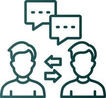 Communication Line Gradient Icon vector