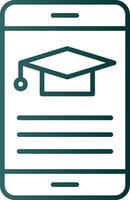 Elearning Line Gradient Icon vector