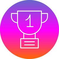 Prize Line Gradient Circle Icon vector