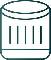 Oil Filter Line Gradient Icon vector