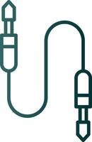 Auxiliary Cable Line Gradient Icon vector