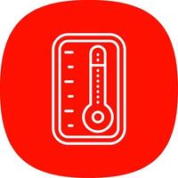 Thermometer Line Curve Icon Design vector