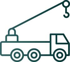 Crane Truck Line Gradient Icon vector